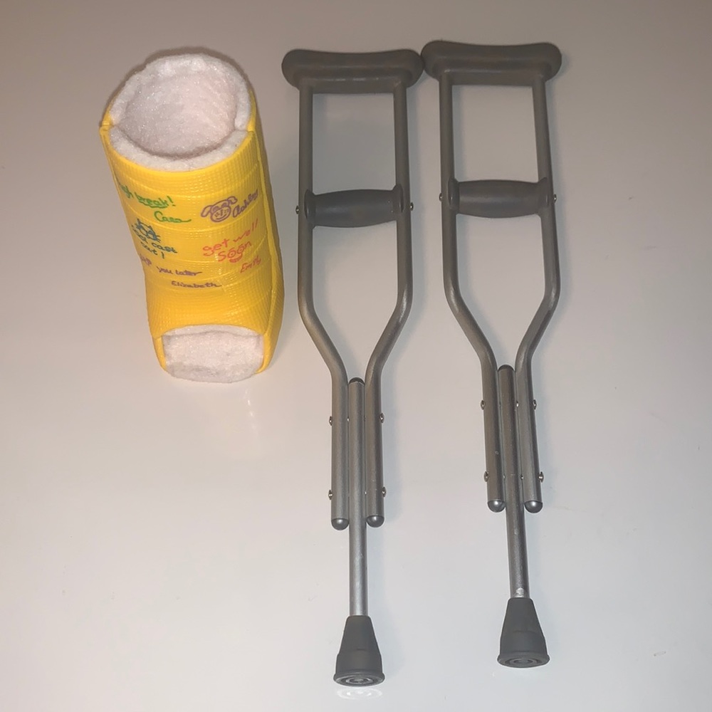American Girl Cast and Crutches